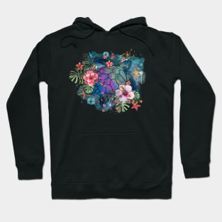 Sea Turtle Floral 2 Hoodie